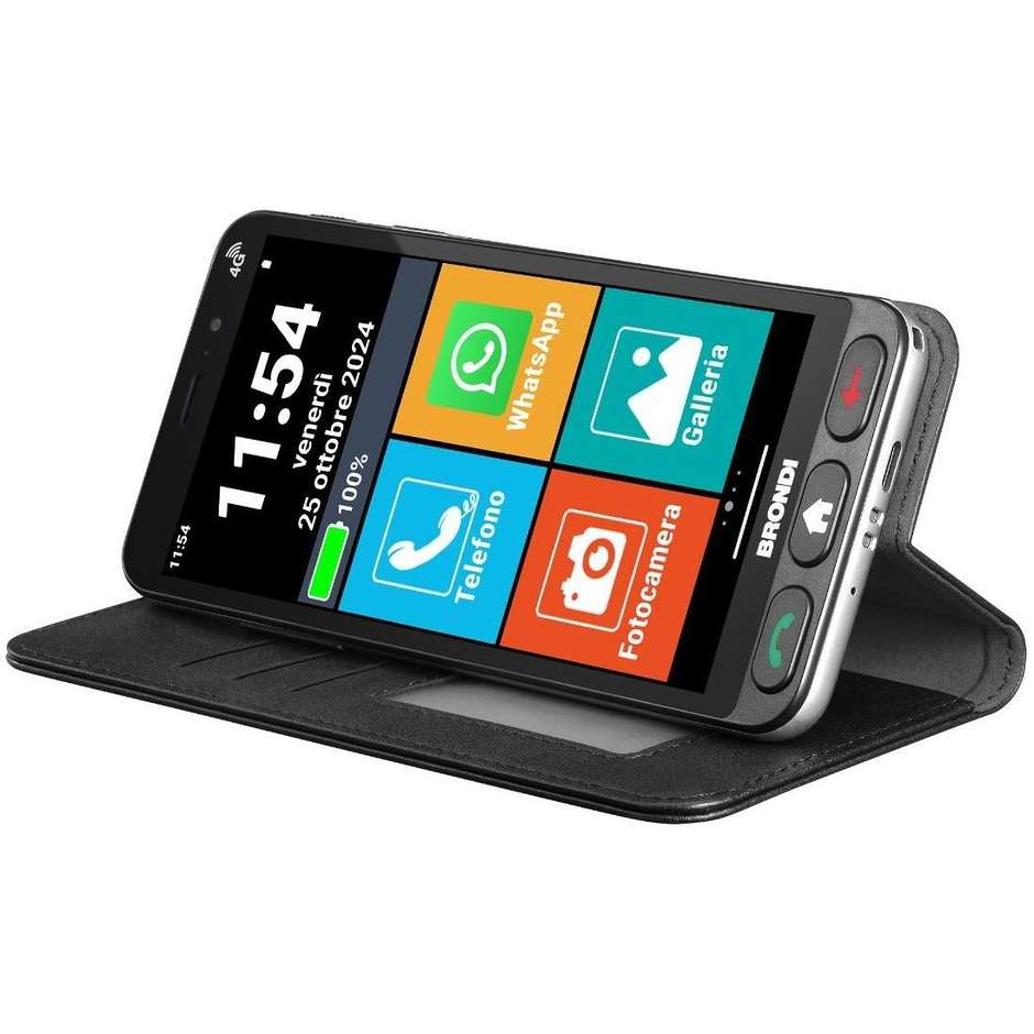 Brondi Amico Vero Smartphone 4G 14,5 cm (5.7") 3 GB 32 GB Tasto SOS Icone Grandi Nero