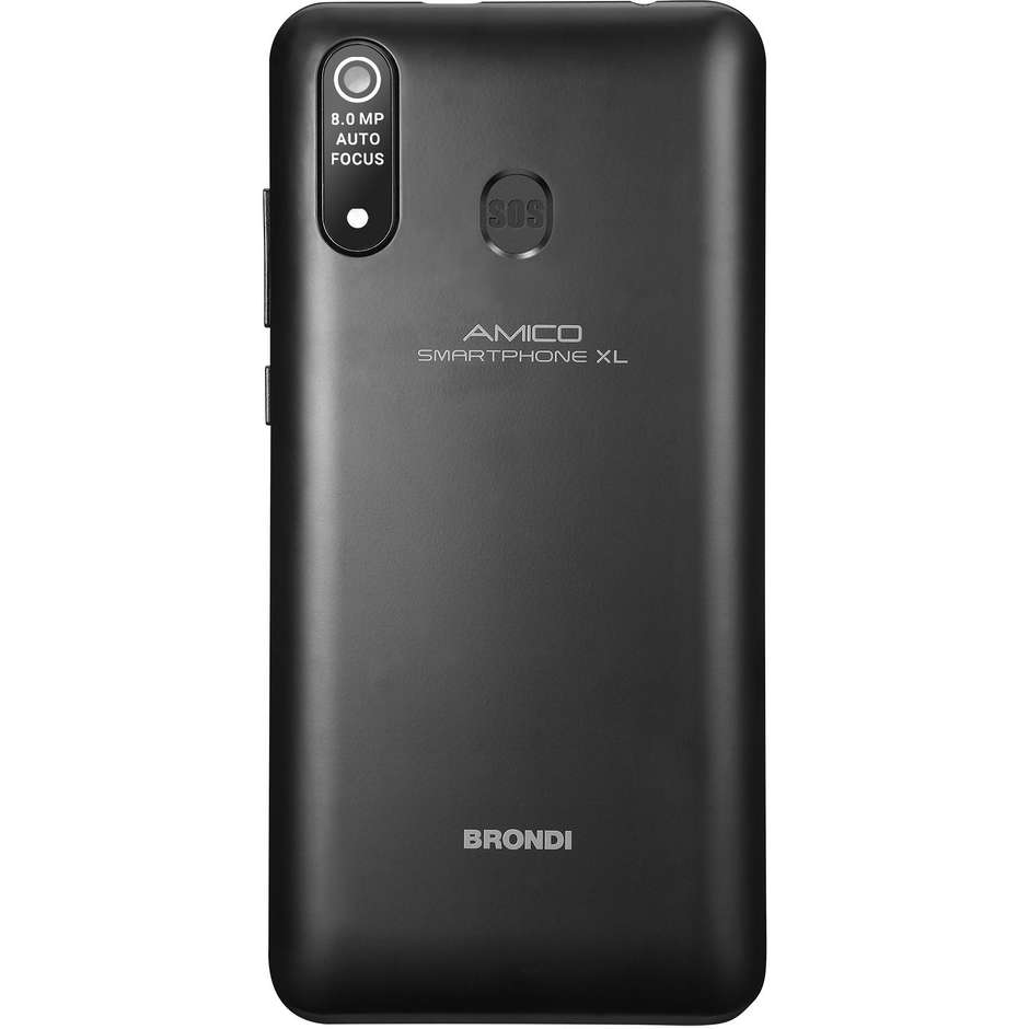 Brondi AMICOSMAXL Smartphone 6" Ram 2 Gb  Memoria 16 Gb Android 11 Colore Nero