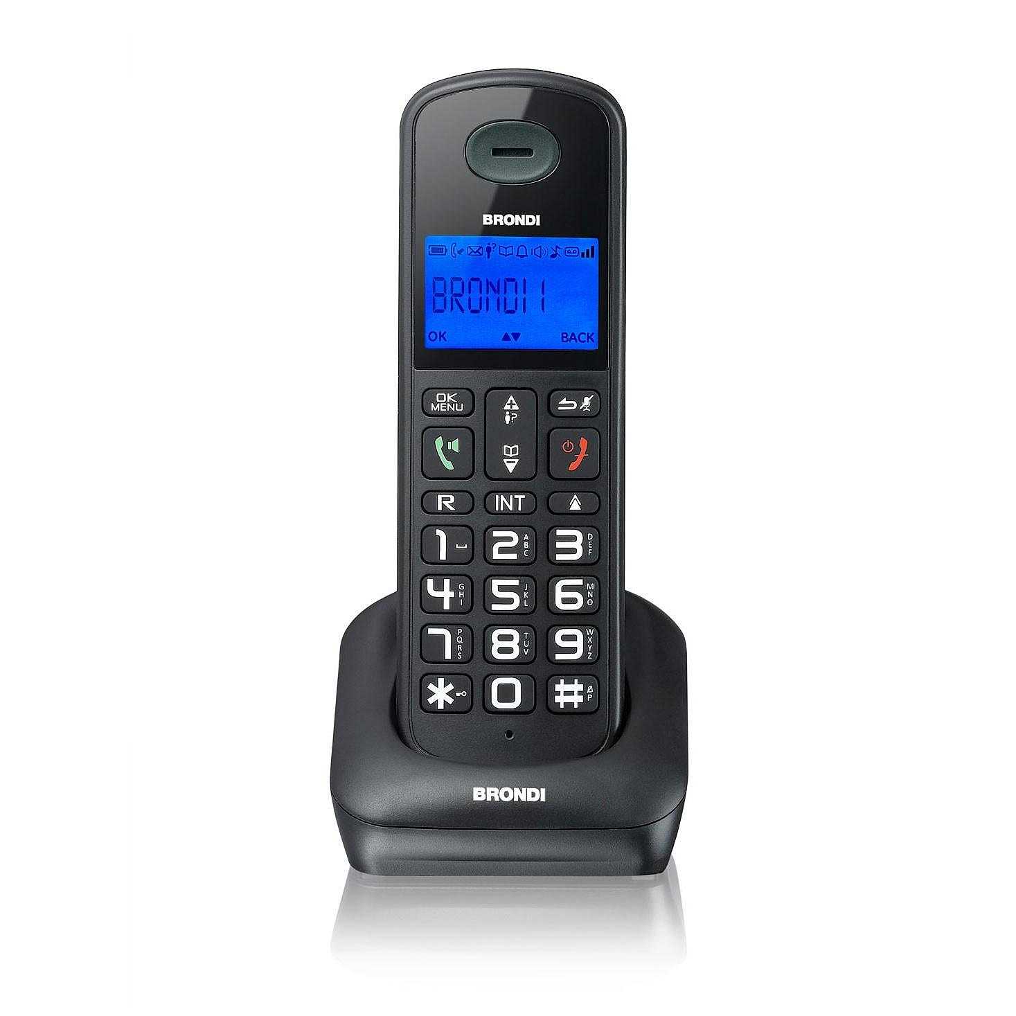 Telefono Cordless Brondi Bravo Bright - Nero, Con Vivavoce, Display Grande E Volume Amplificato - Foto 12