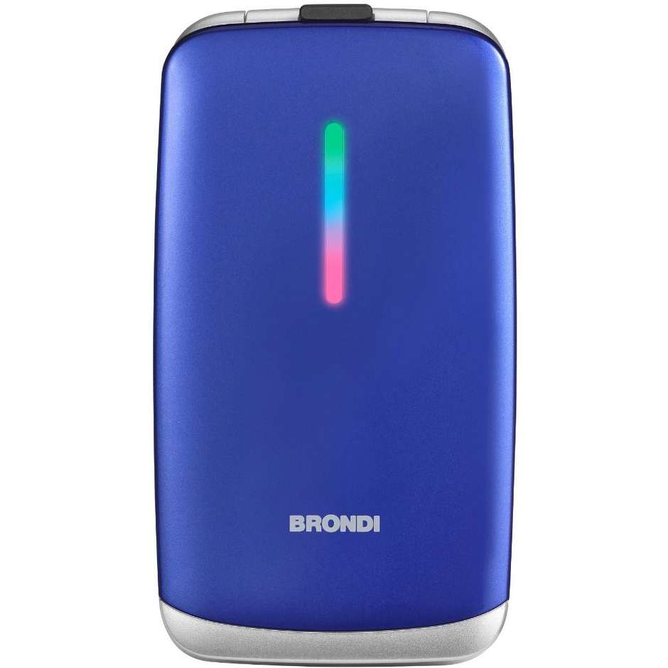 Brondi CONTENDER Telefono Cellulare 3" Dual Sim Flip Bluetooth colore blu/viola