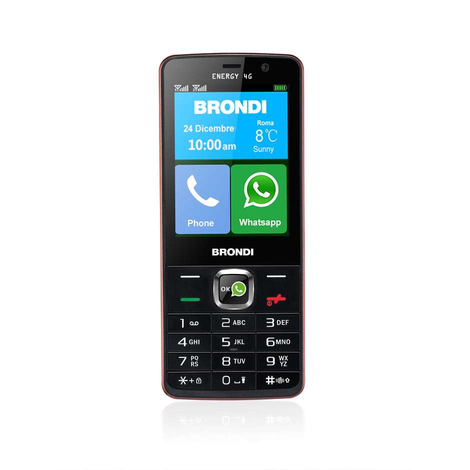 Brondi Energy 4G telefono cellulare 3" dual sim Bluetooth colore rosso e nero