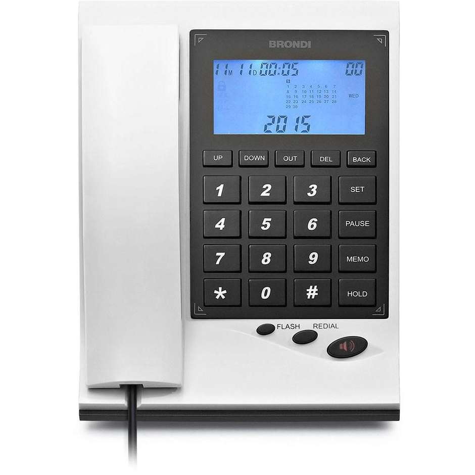 Brondi Gilmor colore Bianco,Nero Telefono con filo