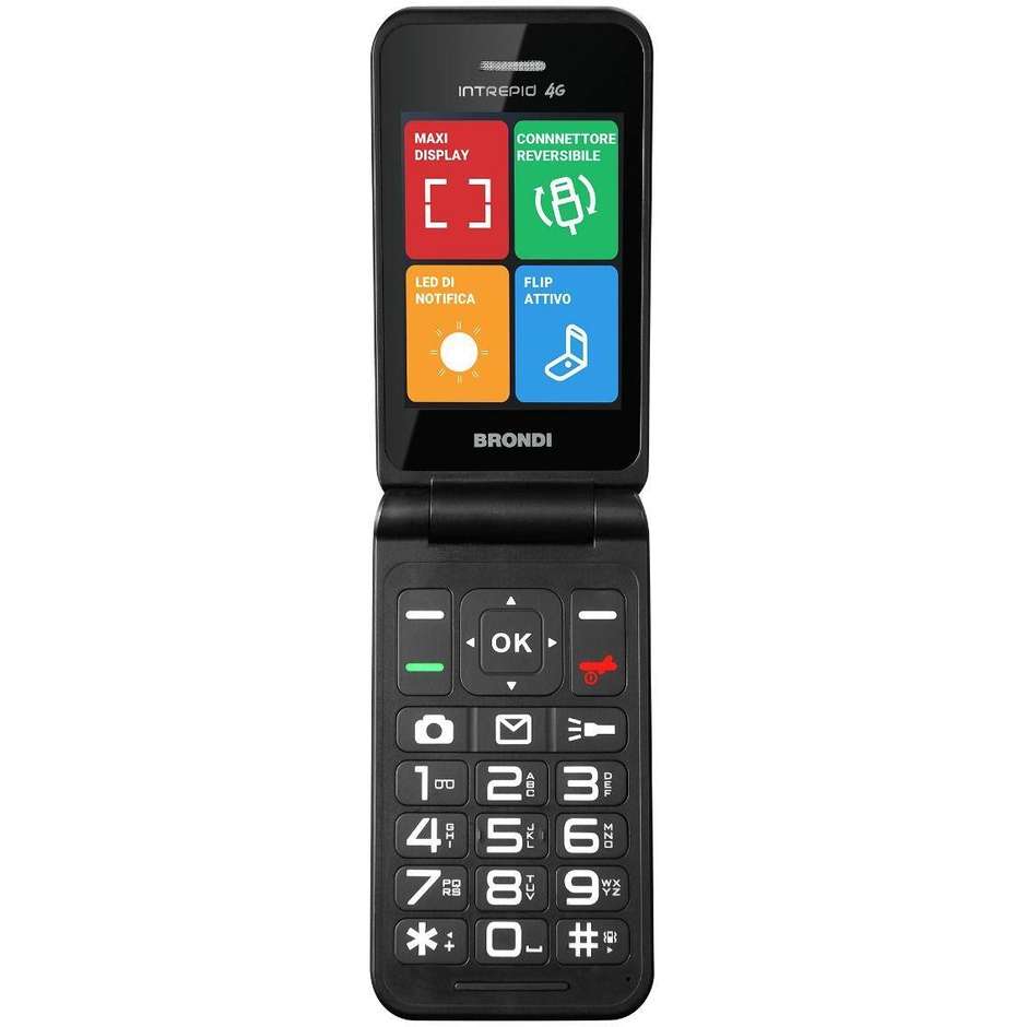 Brondi INTREPID Telefono Cellulare 2.8" Dual SIM 4G Bluetooth colore verde