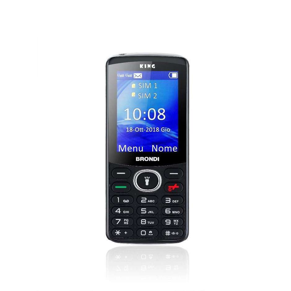 Brondi KING Telefono cellulare Dual Sim Display 2,4" Bluetooth colore Nero