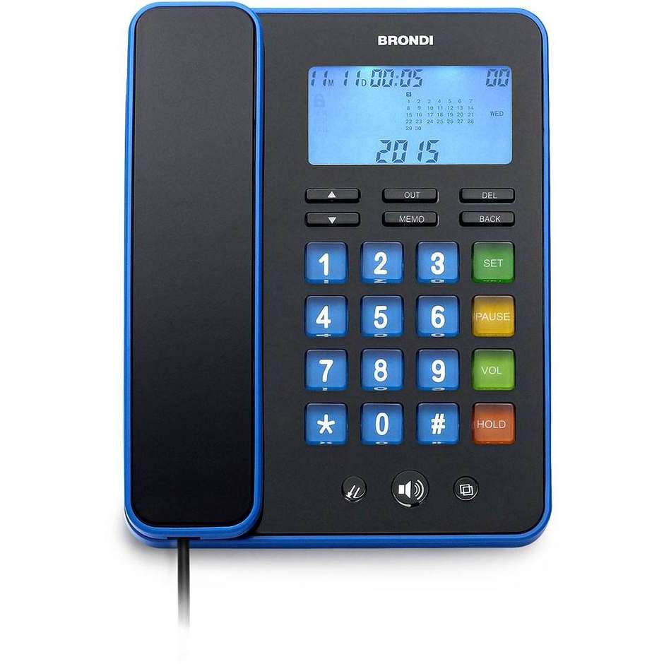 Brondi Rainbow colore Nero,Blu Telefono con filo