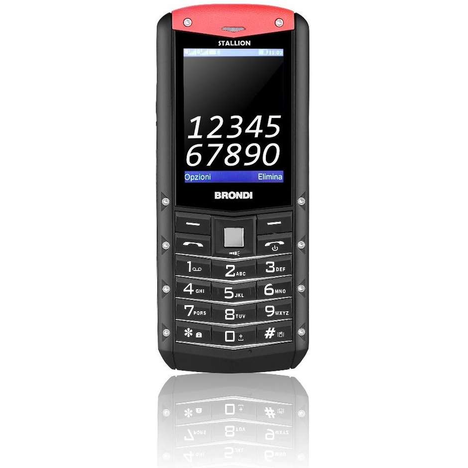 Brondi Stallion telefono cellulare 2.4" dual sim Bluetooth colore nero e rosso