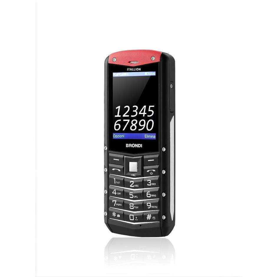 Brondi Stallion telefono cellulare 2.4" dual sim Bluetooth colore nero e rosso