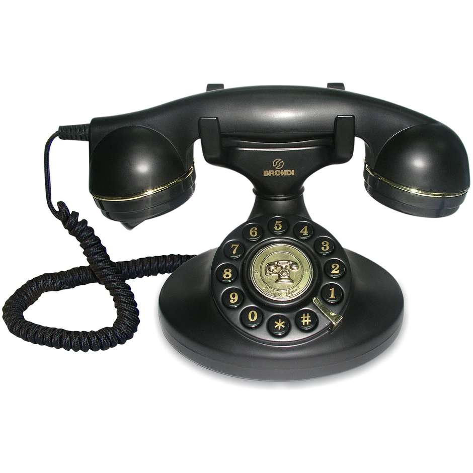 Brondi Vintage 10 colore Nero Telefono con filo