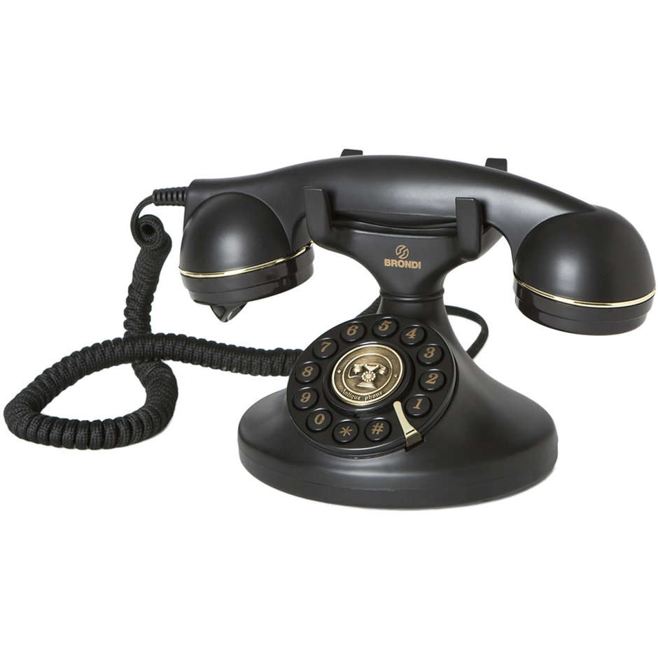 Brondi Vintage 10 colore Nero Telefono con filo