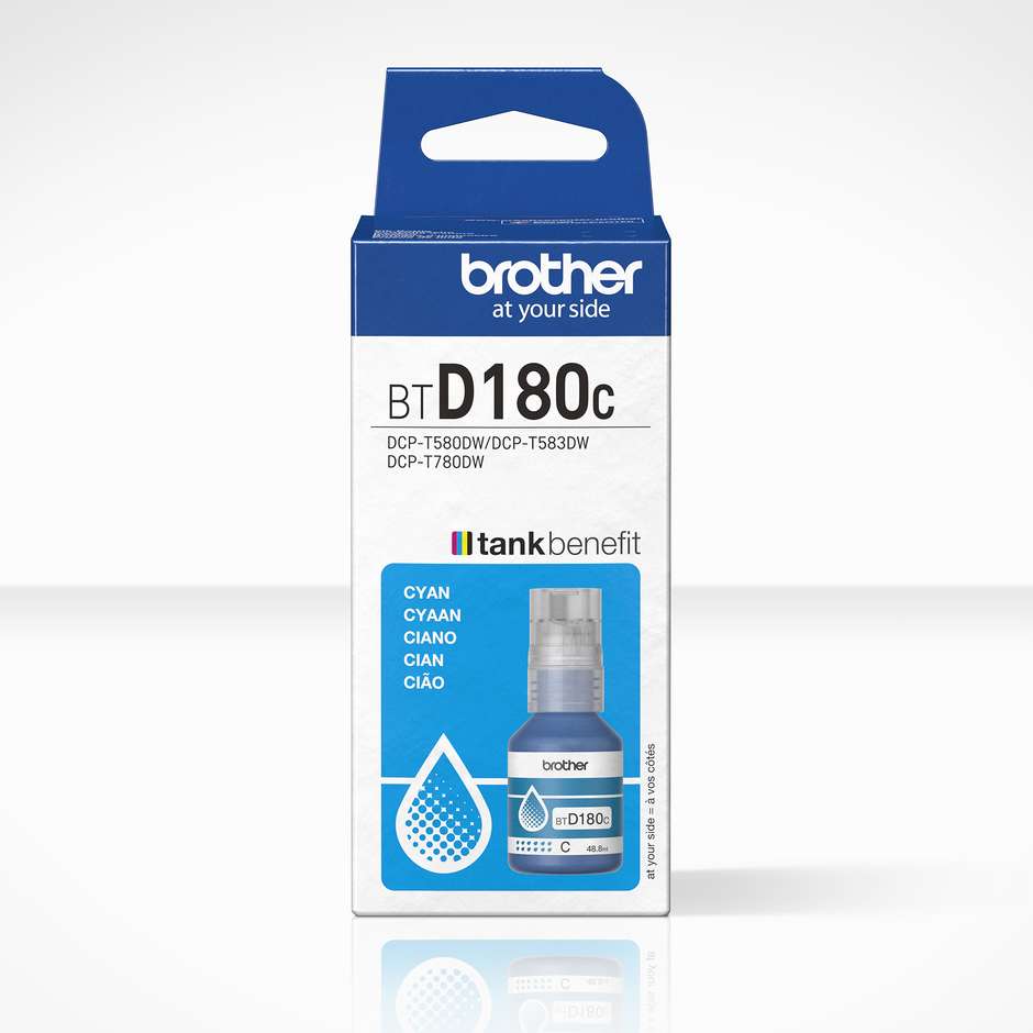 Brother BTD180C inchiostro ciano originale con resa di 5000 pagine