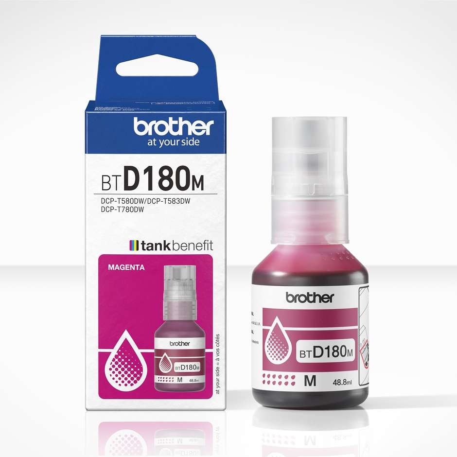 BROTHER BTD180M Cartuccia Inchiostro Originale Magenta Resa 5000 Pagine per DCP-T580DW