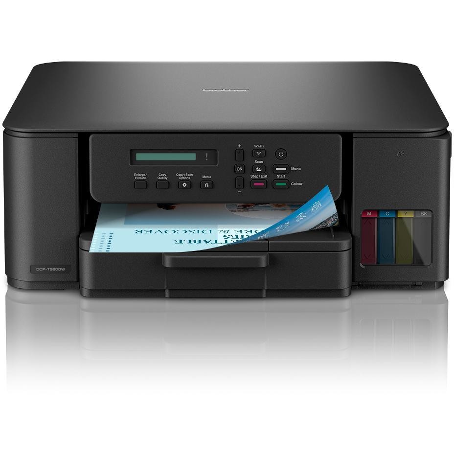 Brother DCP-T580DW Stampante Multifunzione Ink Tank 3-in-1 A4 a Ricarica Continua Fronte/Retro Automatico Wi-Fi Direct Display LCD Nero
