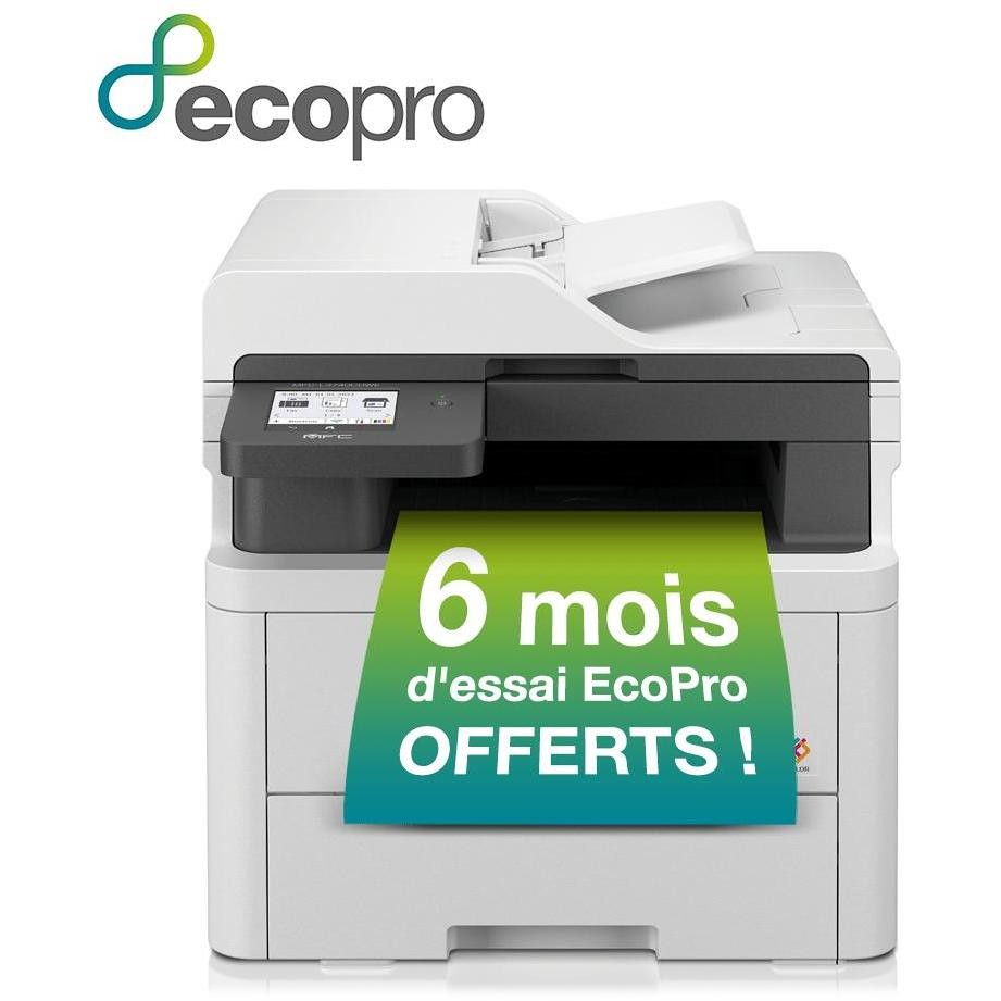 Brother MFC-L3740CDWE Stampante Multifunzione LED a Colori 4-in-1 A4 Touchscreen 6.8cm ADF 50 Fogli Fronte/Retro Automatico Wi-Fi Ethernet Fax Bianco