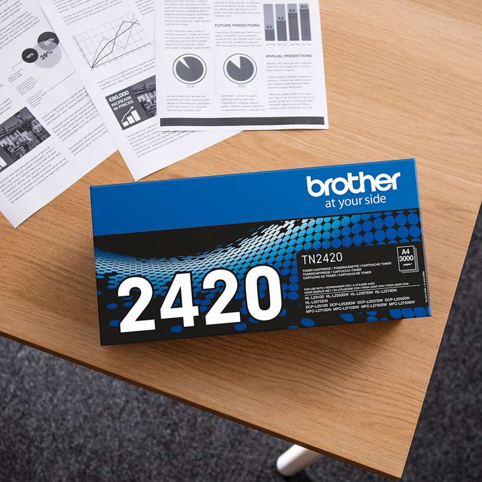 BROTHER TN2420 Cartuccia Toner Originale Nero Resa 3000 Pagine