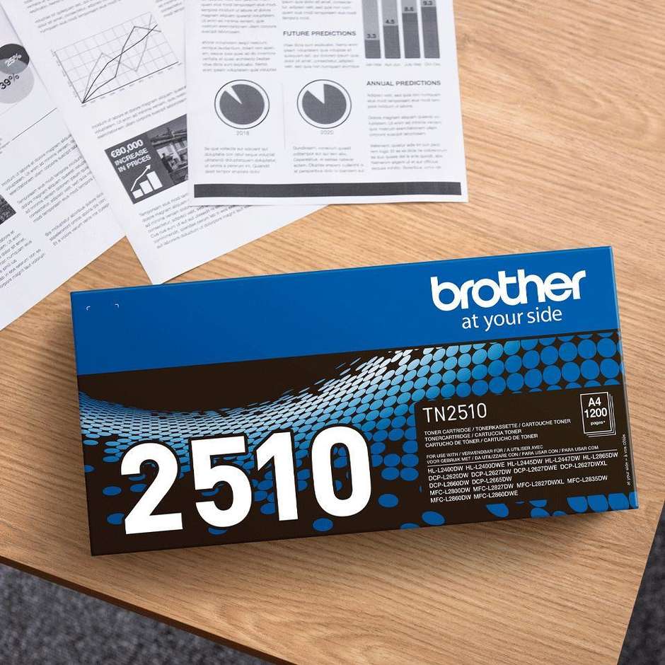 BROTHER TN2510 Cartuccia Toner Originale Nero Resa 0 Pagine per MFC-L2860DWE