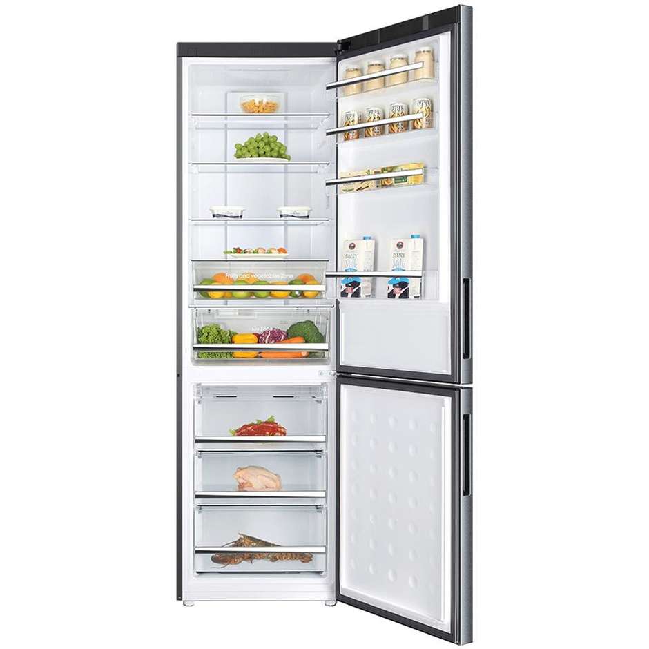 C2FE637CFJ Haier frigorifero combinato 374 litri classe A+ Total No Frost inox