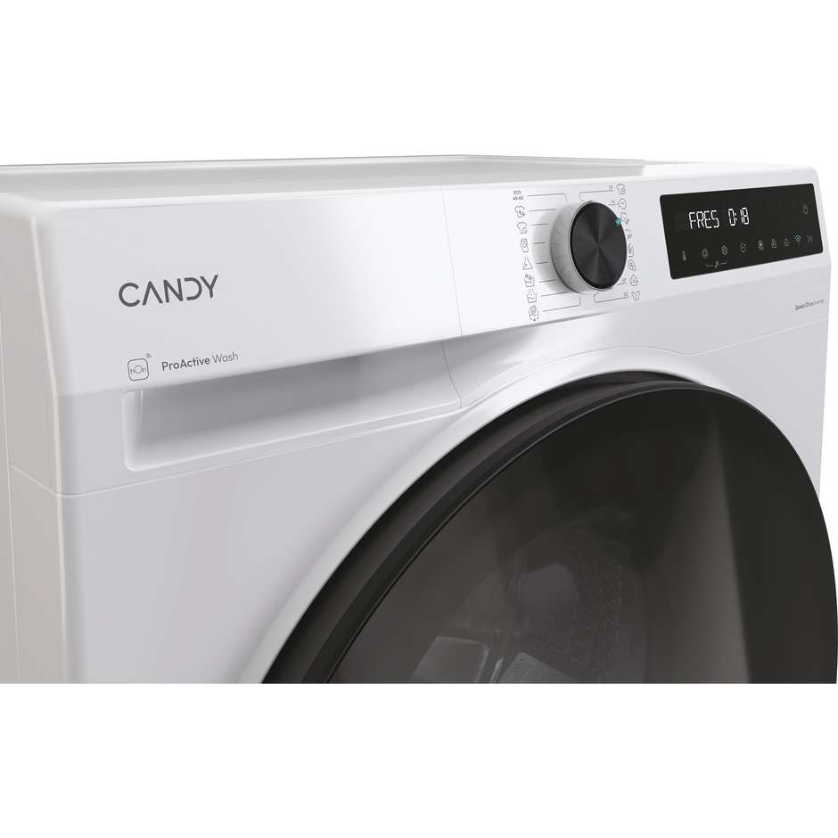 CANDY BP47SBL8-S Lavatrice Carica Frontale Slim 40 cm 7 kg 1400 Giri/min Motore Inverter Smart Wi-Fi Classe A