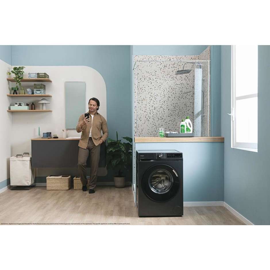 CANDY BR48B6GS Lavatrice Carica frontale Slim 8 kg 1400 Giri/min Motore Inverter Vapore Classe A Antracite