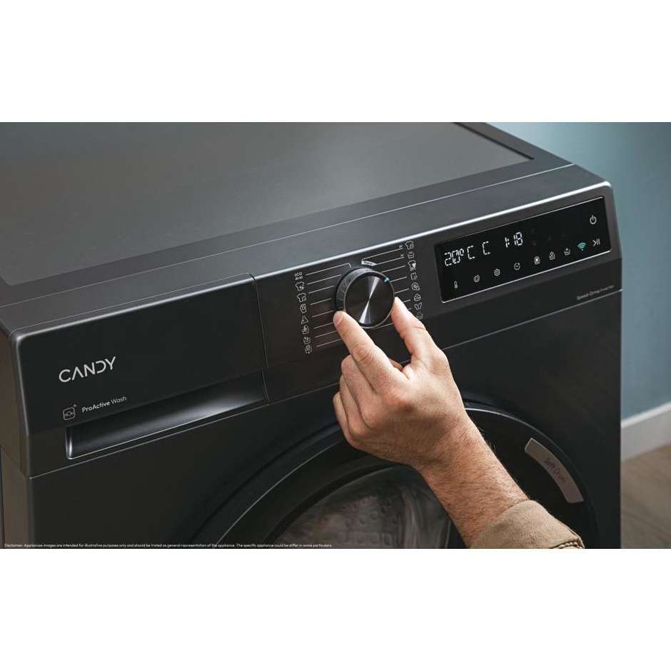 CANDY BR48B6GS Lavatrice Carica frontale Slim 8 kg 1400 Giri/min Motore Inverter Vapore Classe A Antracite