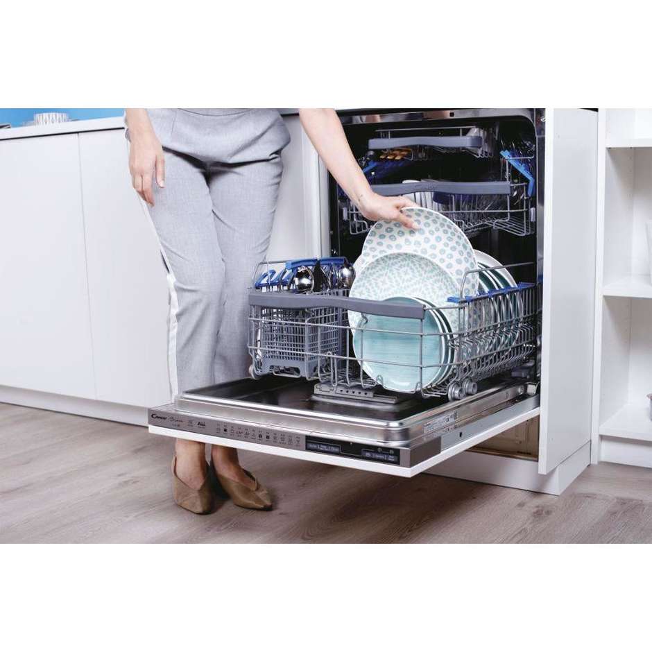 Candy Brava CELDIMN4S6 Lavastoviglie a Scomparsa Totale 60 cm 16 Coperti Wi-Fi Ciclo Rapido Zoom 39 Minuti Classe C