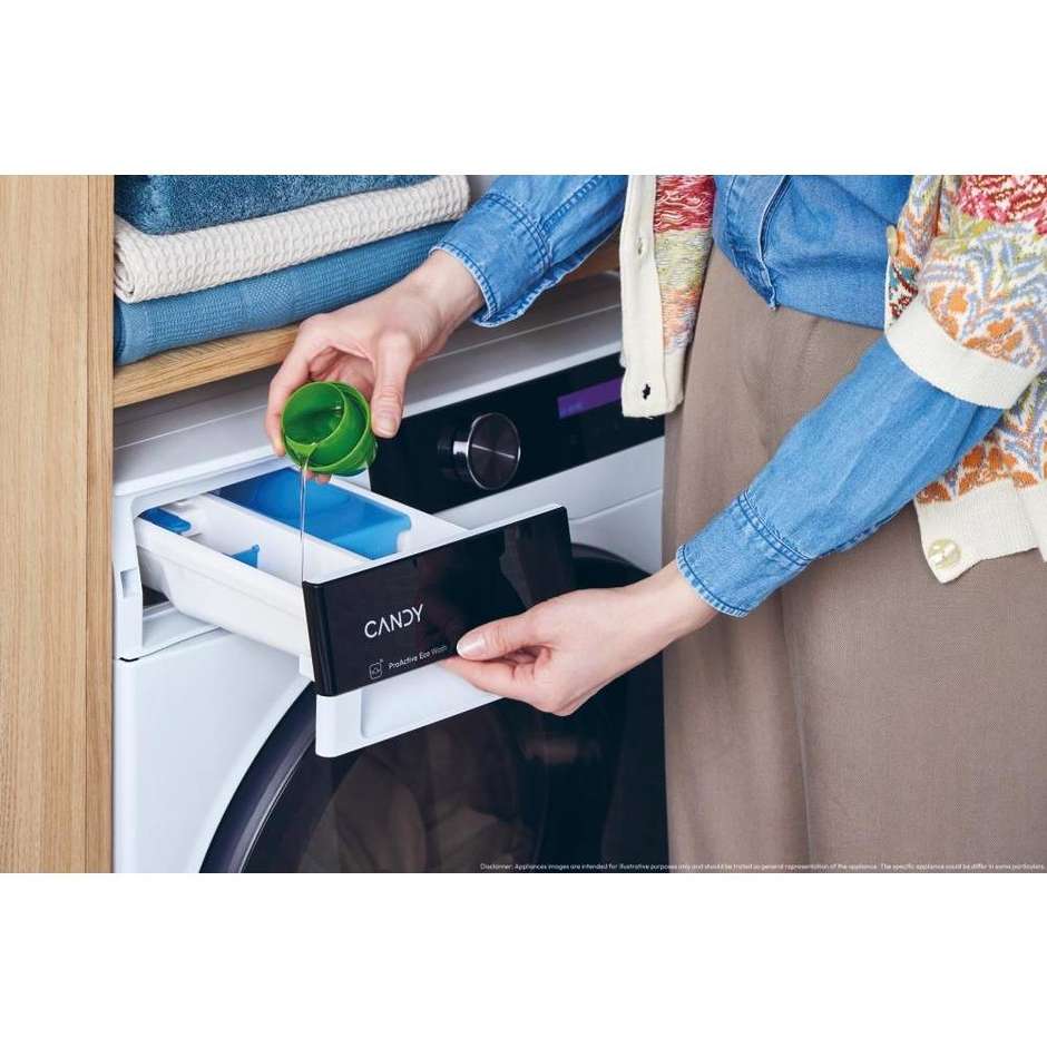 CANDY BWS4128B8S Lavasciuga Carica Frontale 12/8 kg 1400 Giri/min Motore Inverter Smart Wi-Fi Classe A