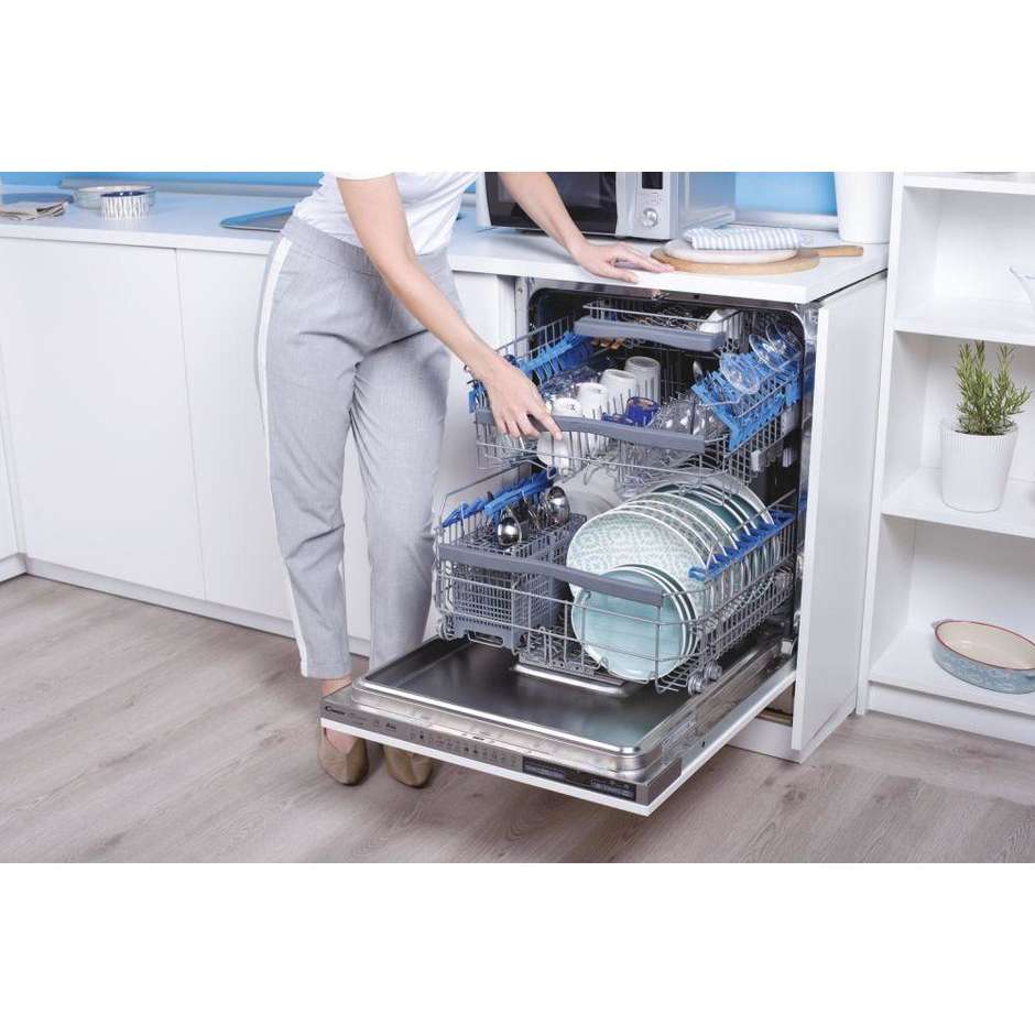 CANDY CELDIMN4S6 Lavastoviglie da Incasso a Scomparsa Totale 60 cm Standard 16 Coperti 12 Programmi Classe C 43 dB Cestelli Modulari