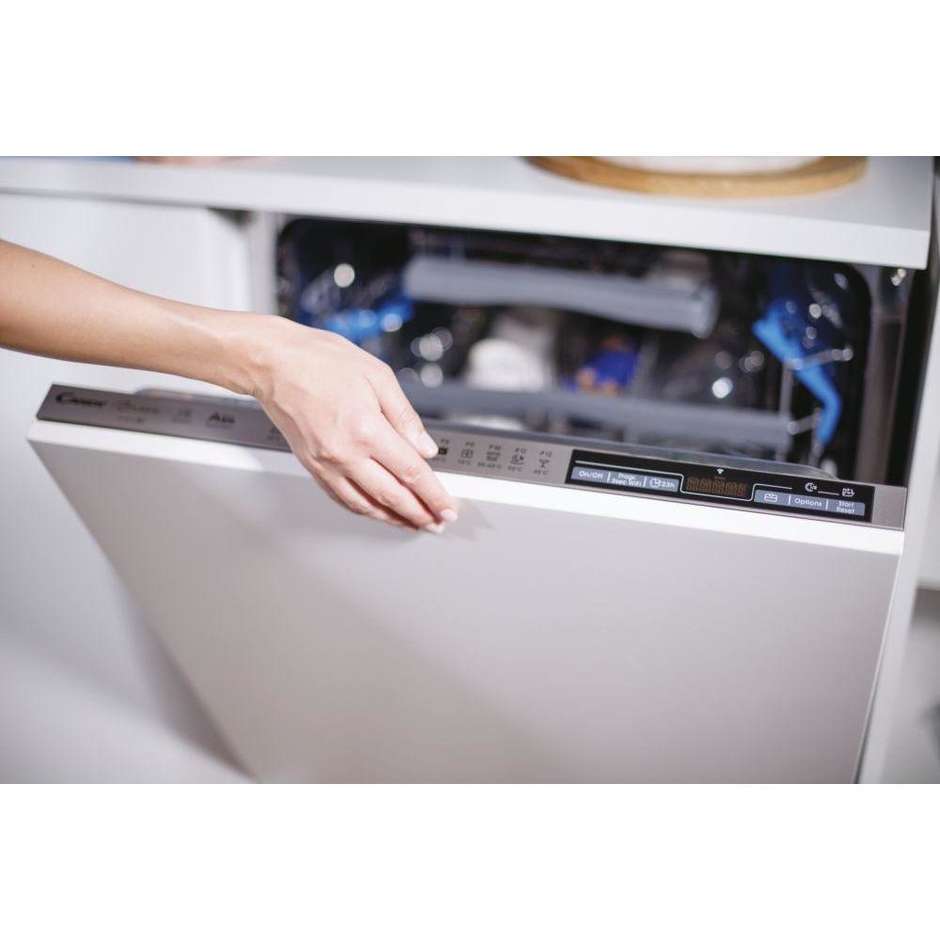 CANDY CELDIMN4S6 Lavastoviglie da Incasso a Scomparsa Totale 60 cm Standard 16 Coperti 12 Programmi Classe C 43 dB Cestelli Modulari