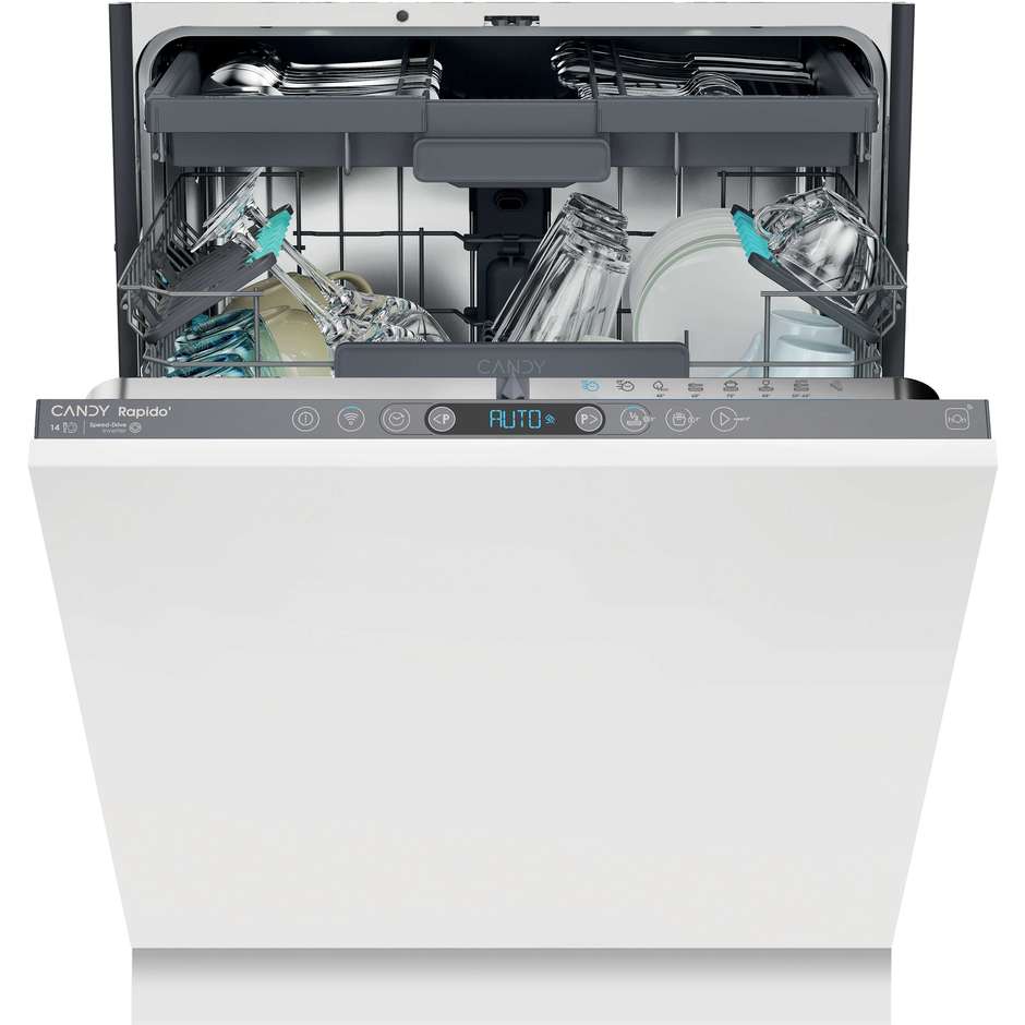 Candy CI4B4F1A Lavastoviglie a scomparsa totale 14 coperti Classe B Colore Bianco