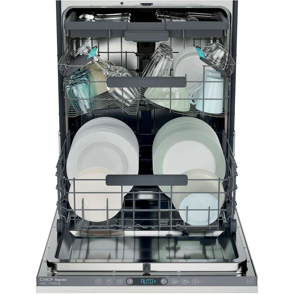 Candy CI4B4F1A Lavastoviglie a scomparsa totale 14 coperti Classe B Colore Bianco