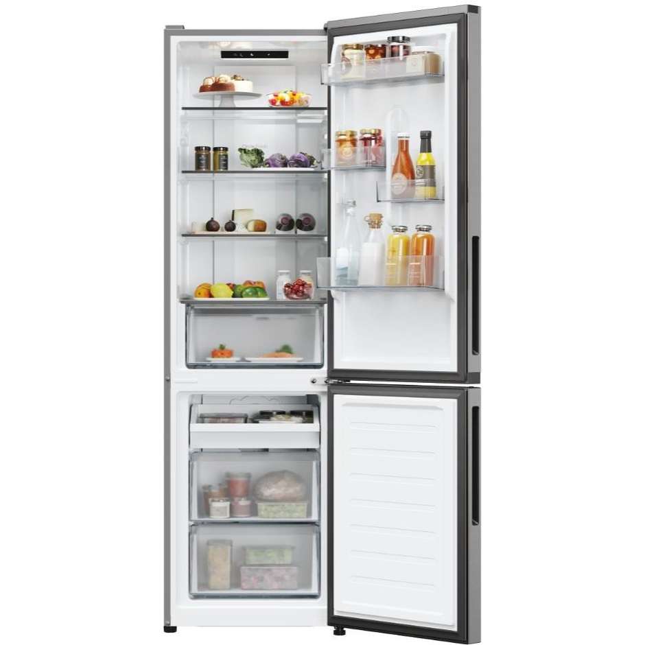 Candy CNCQ2T518EX Frigorifero combinato Libera installazione Capacita 279 Lt Classe E Colore Acciaio inox