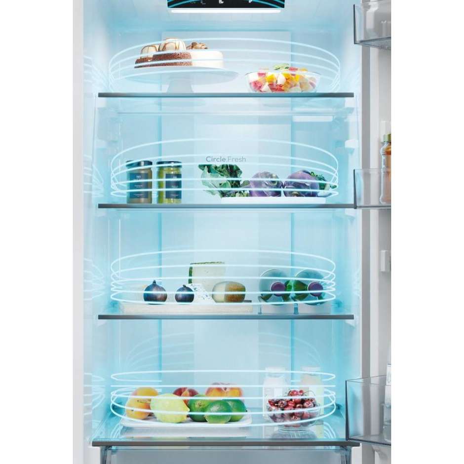 Candy CNCQ2T518EX Frigorifero combinato Libera installazione Capacita 279 Lt Classe E Colore Acciaio inox