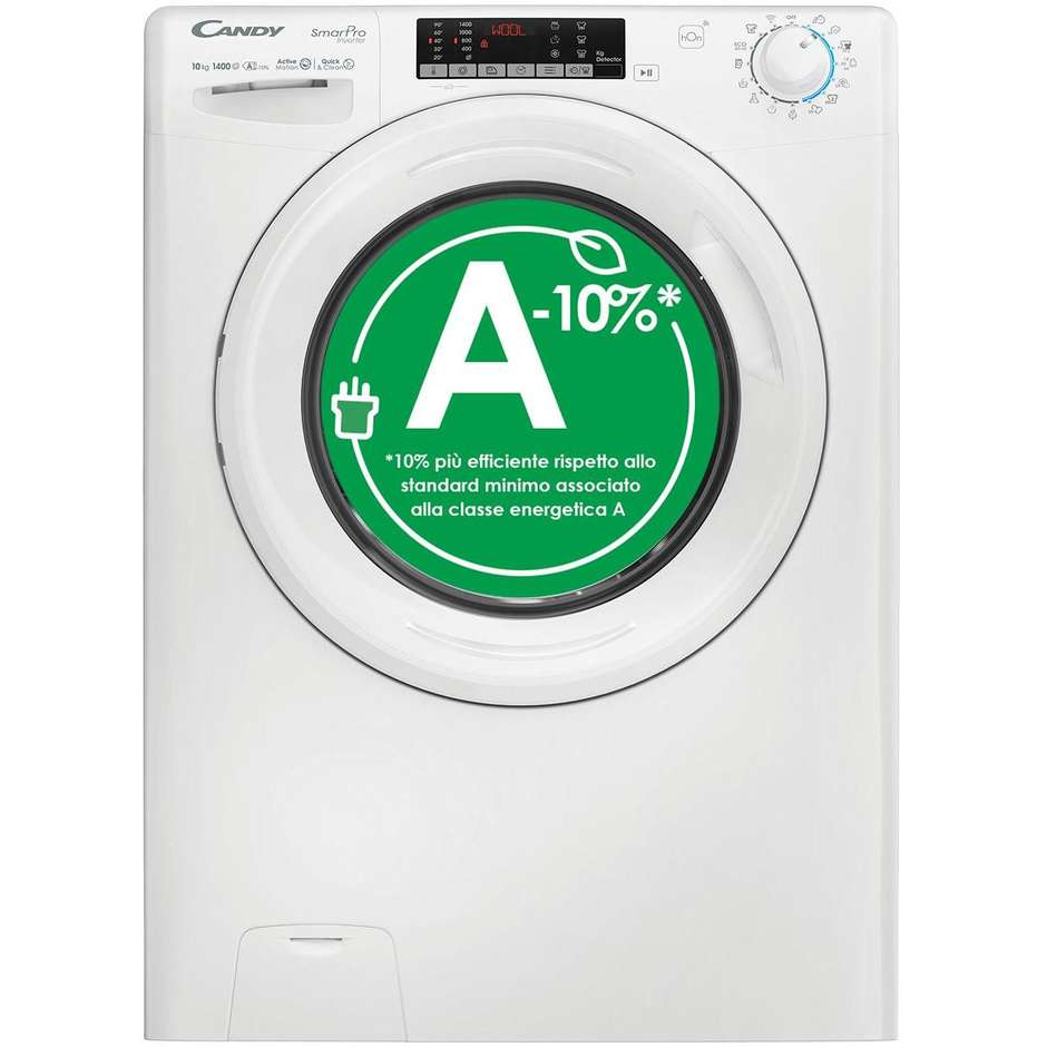Candy CO4104TWM Lavatrice Carica frontale Capacita 10 Kg 1400 Giri/min Classe A Colore Bianco