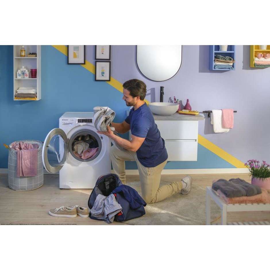 Candy COW4854TWM61 Lavasciuga 8+5 kg 1400 Giri/min Classe E Inox / Silver