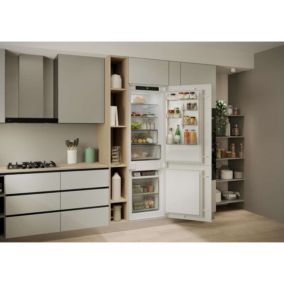 Candy Fresco CNBQT3518E Frigorifero Combinato da Incasso Total No Frost Circle Fresh 250 Litri Classe E Bianco