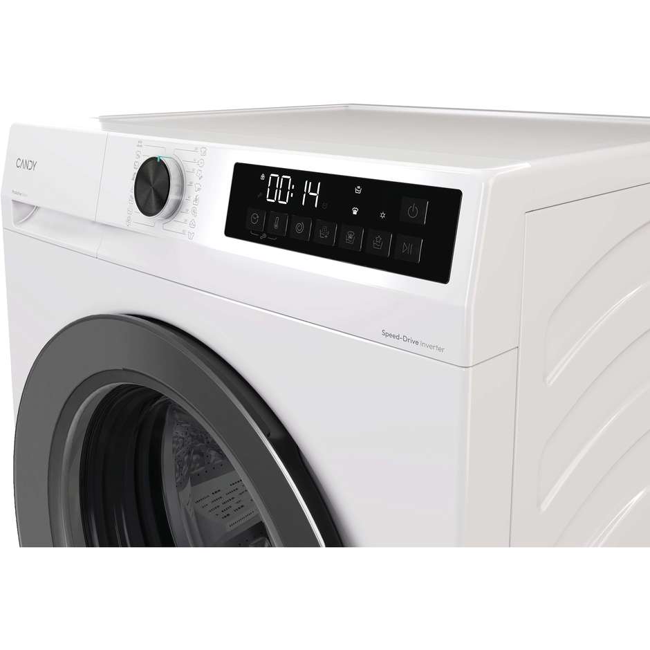 CANDY GWD485SG6-S Lavasciuga Carica Frontale 8/5 kg 1400 Giri/min Motore Inverter Vapore Classe A Bianco, Antracite