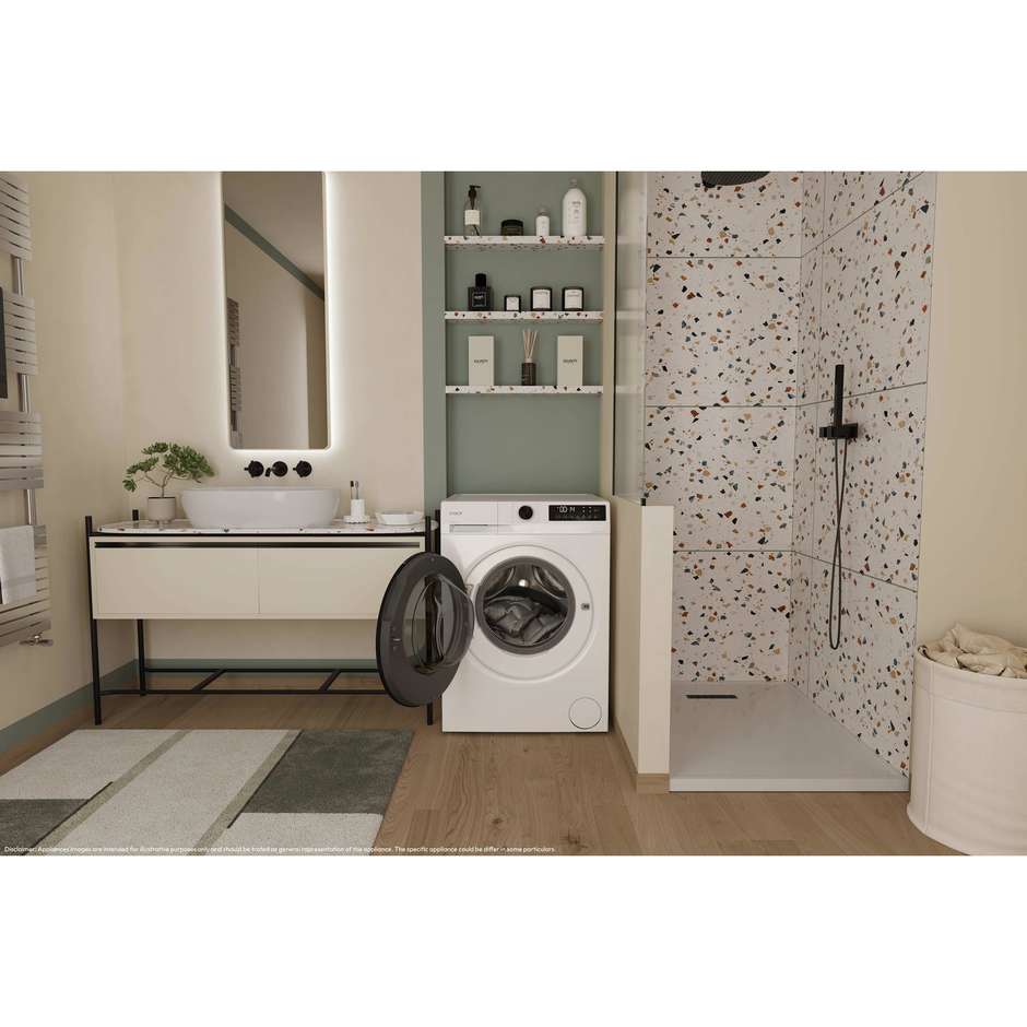 CANDY GWD485SG6-S Lavasciuga Carica Frontale 8/5 kg 1400 Giri/min Motore Inverter Vapore Classe A Bianco, Antracite