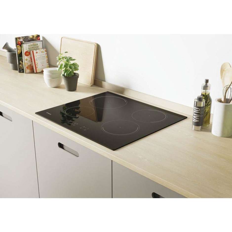 Candy KRCDJ642 piano cottura a induzione 59 cm, 4 zone, vetroceramica nera