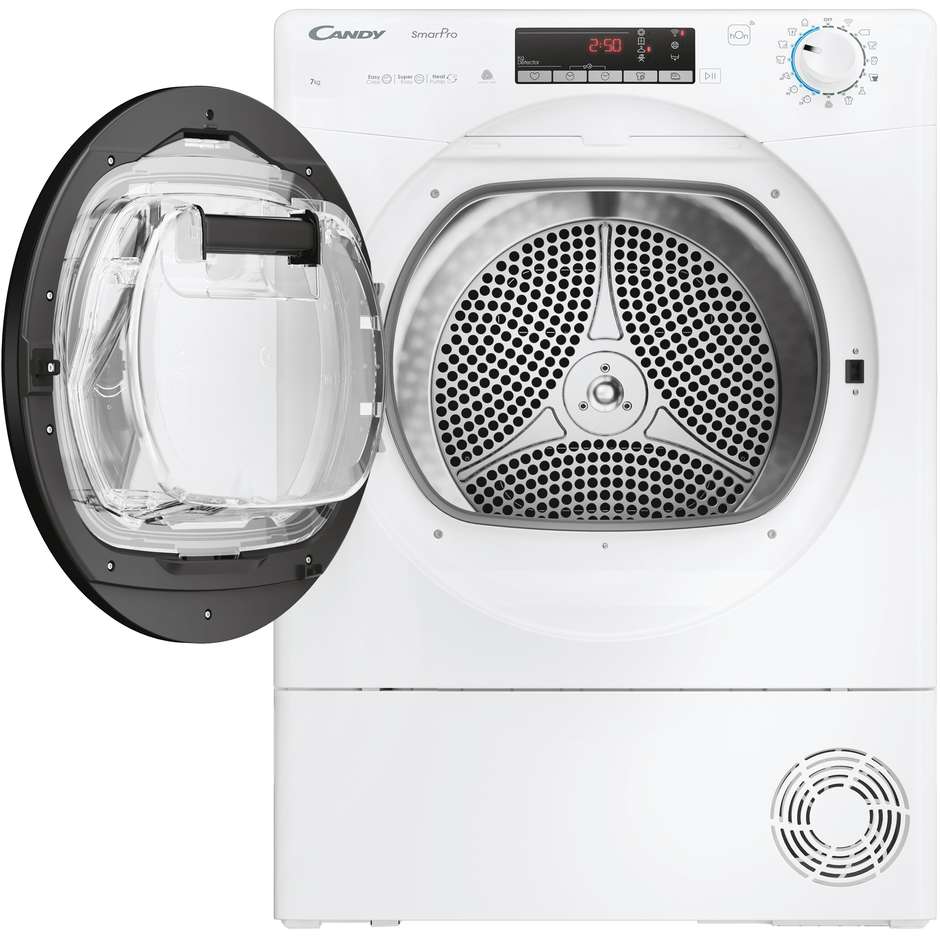 Candy RapidÓ Slim CR04H7A2TBE Asciugatrice Pompa di Calore 7 kg Profondità 48 cm Wi-Fi EasyCase