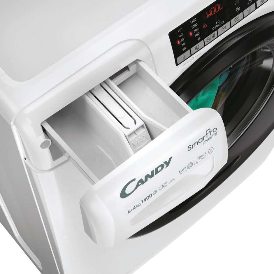 Candy Smart Pro CSOW44644TWMB6-S Lavasciuga Carica frontale Capacita 6 + 4 Kg 1400 Giri/min Classe E Colore Bianco