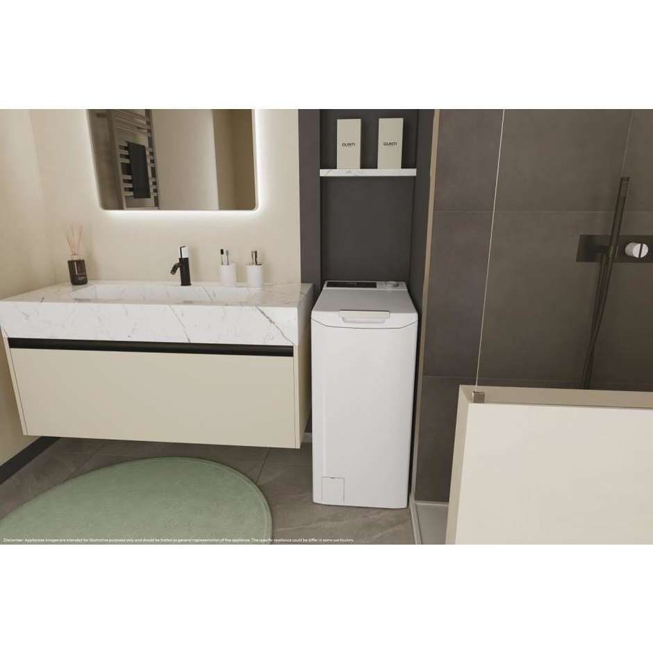 Candy TCA284TM5-S Lavatrice Carica dall'alto Capacità 8 kg 1200 Giri/min Classe A Colore Bianco
