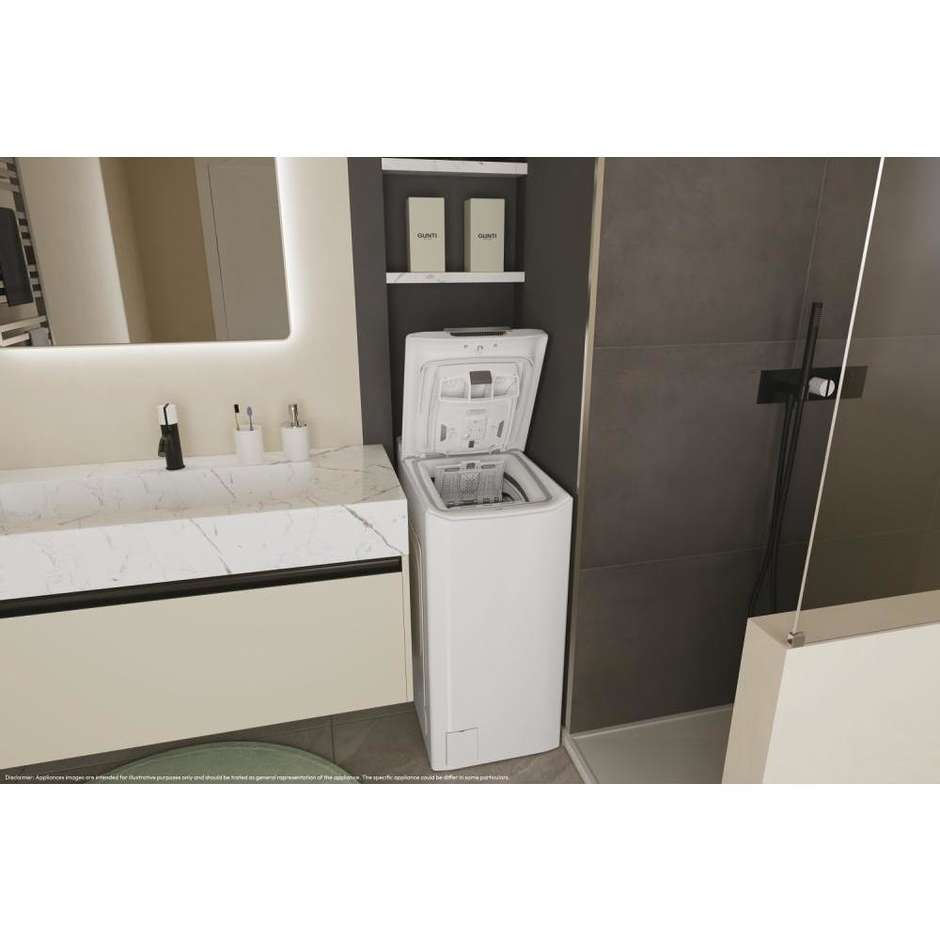 Candy TCA284TM5-S Lavatrice Carica dall'alto Capacità 8 kg 1200 Giri/min Classe A Colore Bianco