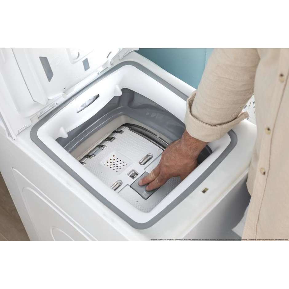 Candy TCA284TM5-S Lavatrice Carica dall'alto Capacità 8 kg 1200 Giri/min Classe A Colore Bianco
