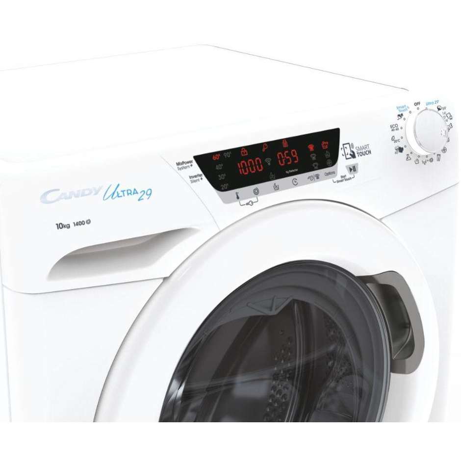 Candy Ultra HCU1410TXM Lavatrice Caricamento frontale Capacita 10 Kg 1400 Giri/min Classe A Colore Bianco