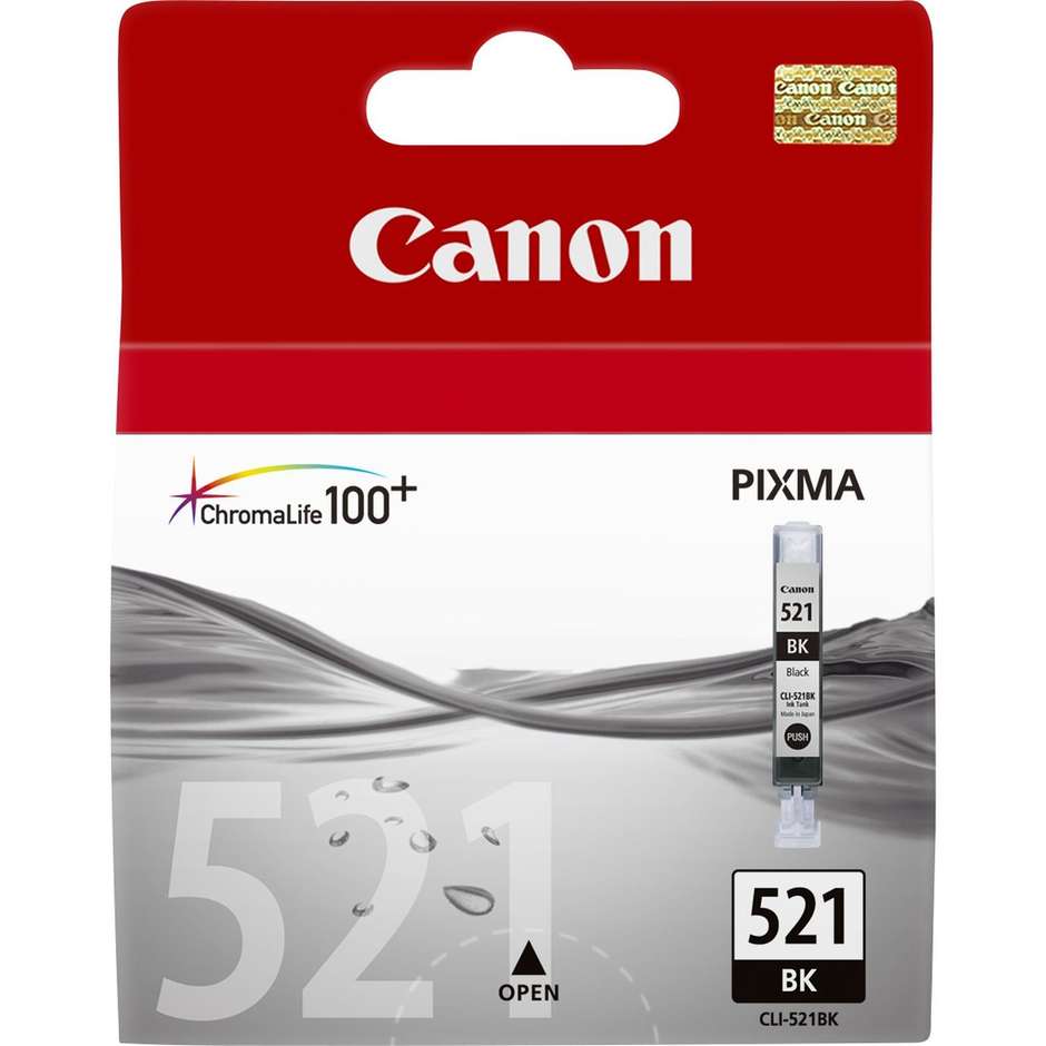 CANON CAN CLI-521BK Cartuccia Inchiostro Originale Nero Resa 300 Pagine