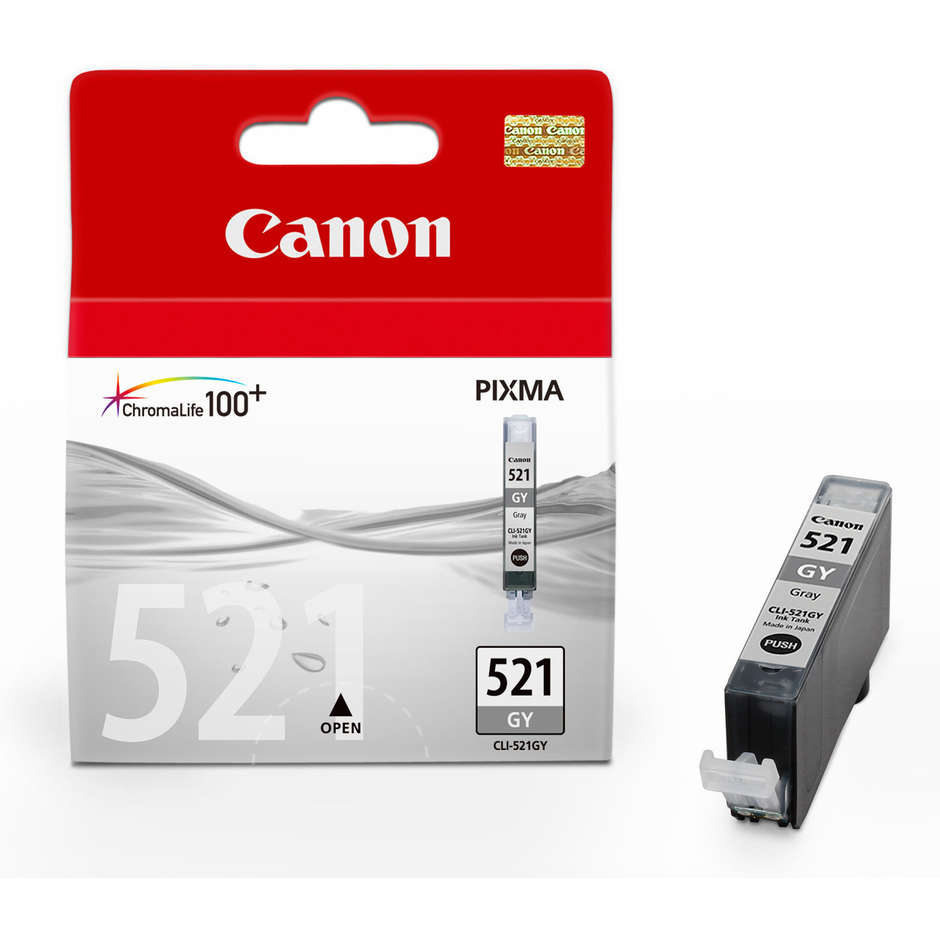 CANON CAN CLI-521GY Cartuccia Inchiostro Originale Grey Resa 300 Pagine