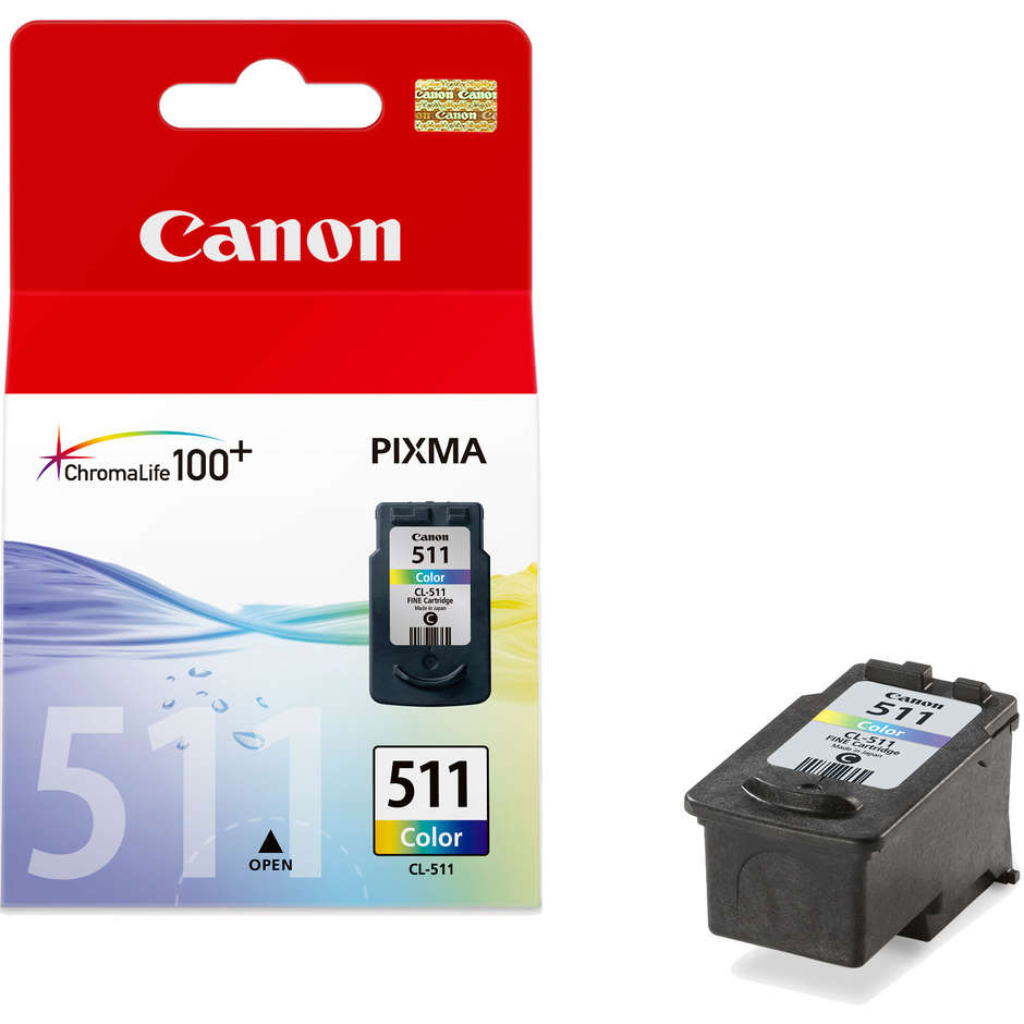 Canon CL-511 cartuccia originale ciano, magenta e giallo
