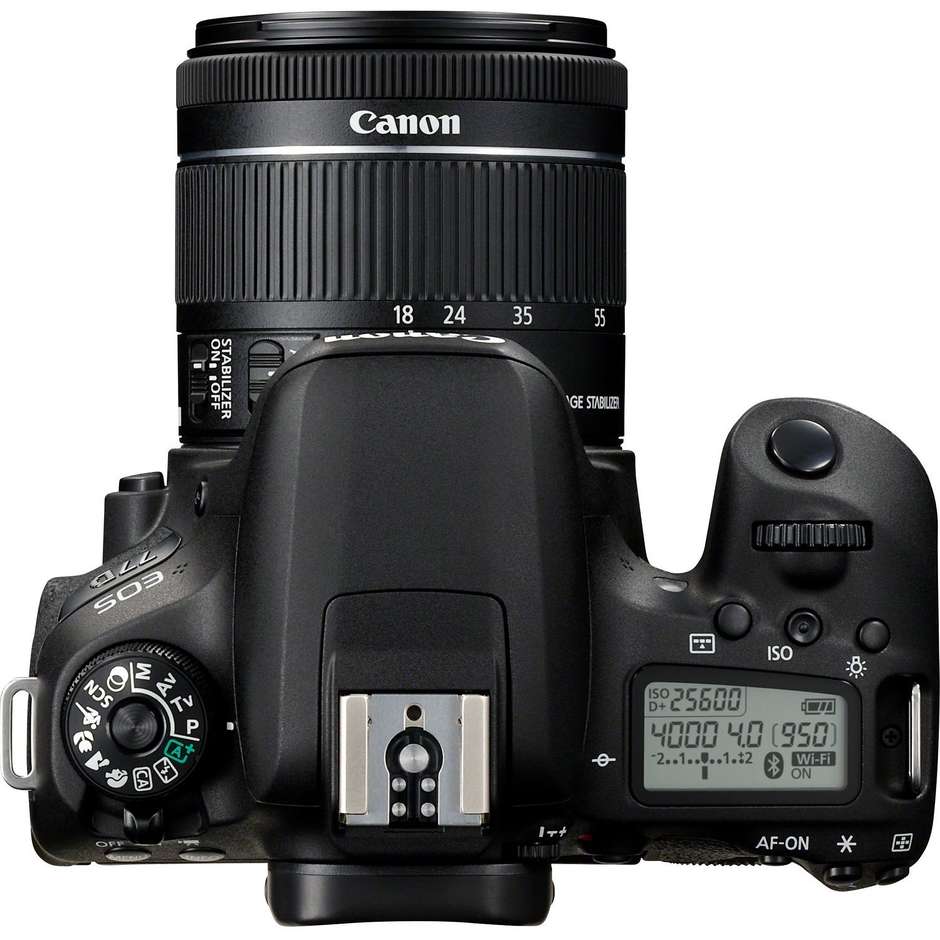 Canon EOS 77D fotocamera reflex 24.2 Megapixel Full HD + obiettivo EF-S 18-55 mm f/4-5.6 IS STM