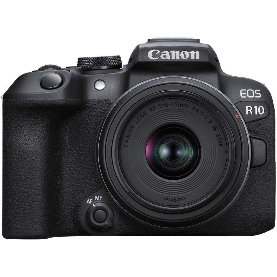 Canon EOS R10 + RF-S 18-45mm F4.5-6.3 IS STM MILC 24.2 MP CMOS 6000 x 4000 pixel Colore Nero
