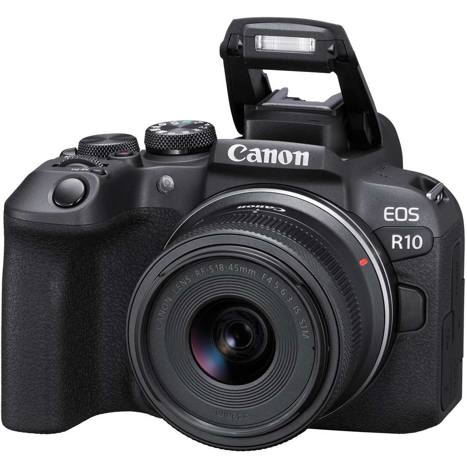 Canon EOS R10 + RF-S 18-45mm F4.5-6.3 IS STM MILC 24.2 MP CMOS 6000 x 4000 pixel Colore Nero