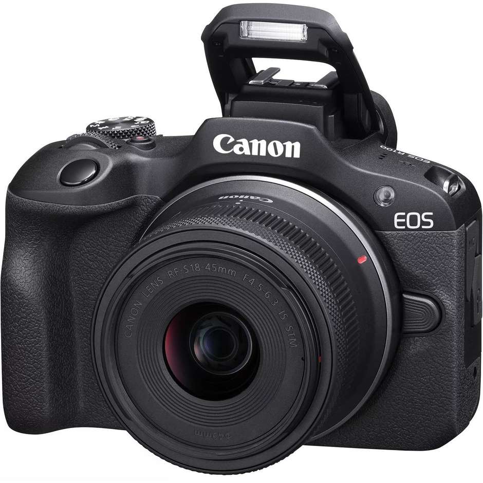 Canon EOS R100 Kit Mirrorless APS-C 24,1MP RF-S 18-45mm IS STM 4K Wi-Fi Nero